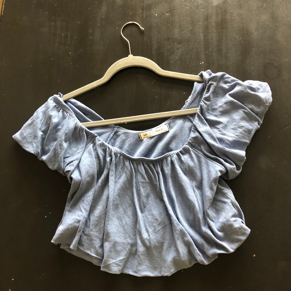 Free People Beachy Blue Top